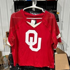 Fanatics Cardinal Red OU Jersey with White Accents